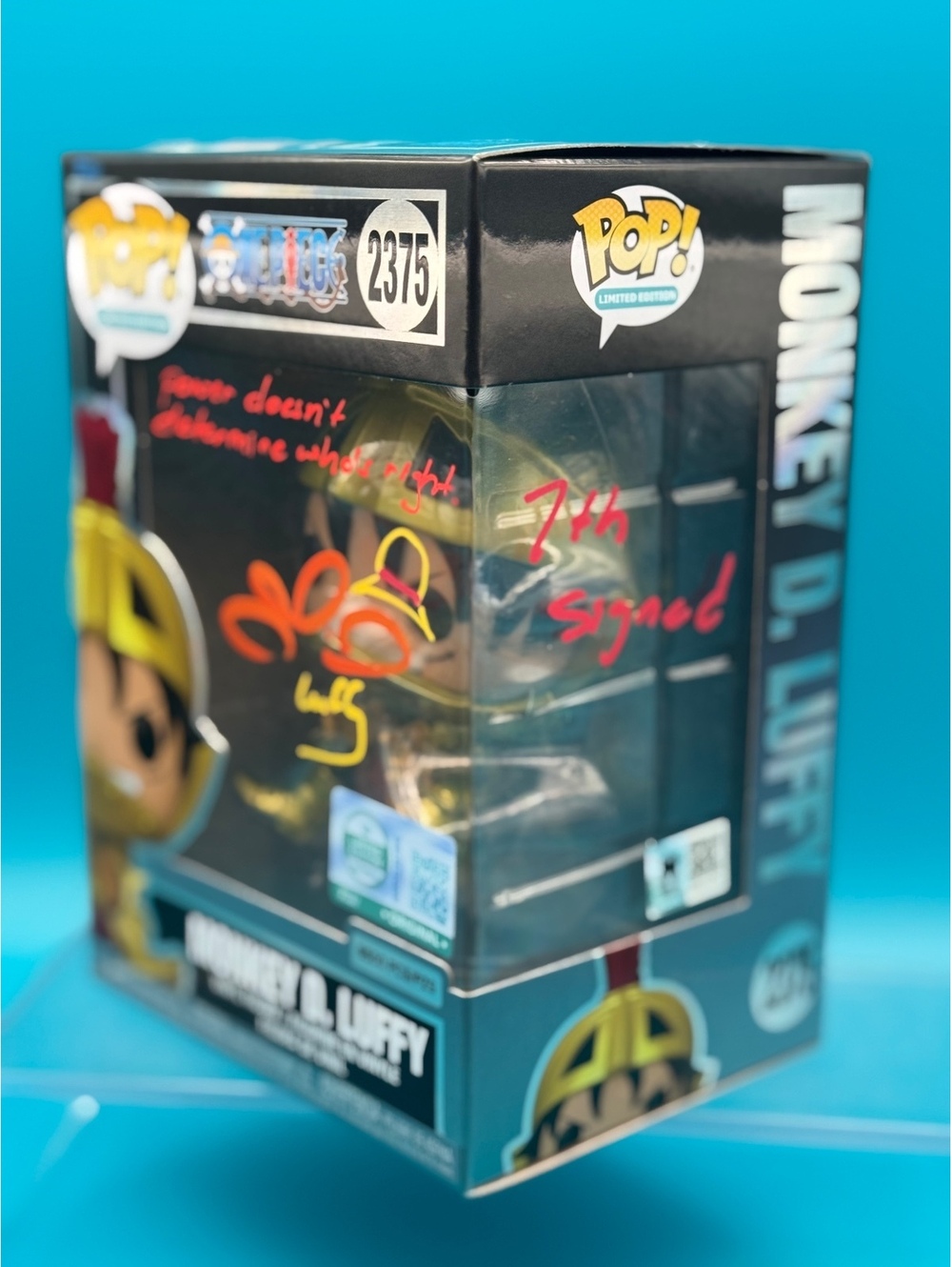 Colleen Clinkenbeard Signed LE 9500 Luffy #7 ever signed One Piece Funko MAS COA